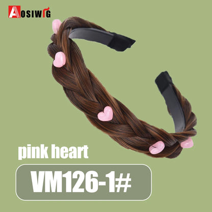 Synthetic Fishbone Braided Headband – Bohemian Plaited Hairpiece for Women Hairstyling