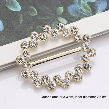 Elegant Alloy Brooch Pins with Pearls & Rhinestones – Minimalist Irregular Shapes, Fashion Accessory for Garments & Scarves