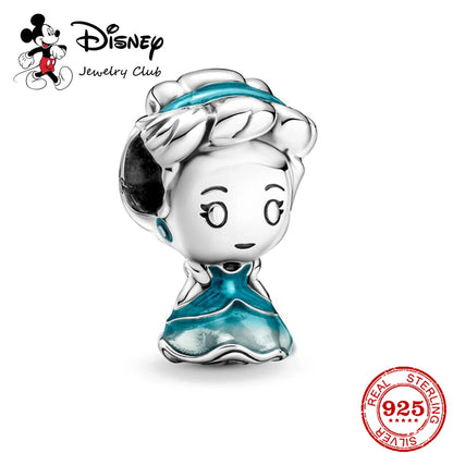 New 925 Sterling Silver Mickey Minnie Vinnie Charm – Beaded Fit for Original Pendant Bracelet, DIY Ladies Jewelry