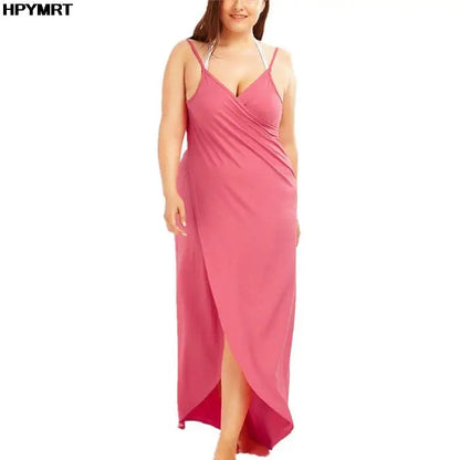 Women’s Summer Halter Dress – Sexy Cross Back Sleeveless Beach Sundress Solid Color Plus Size 5XL Casual Beachwear Skirt Outfit