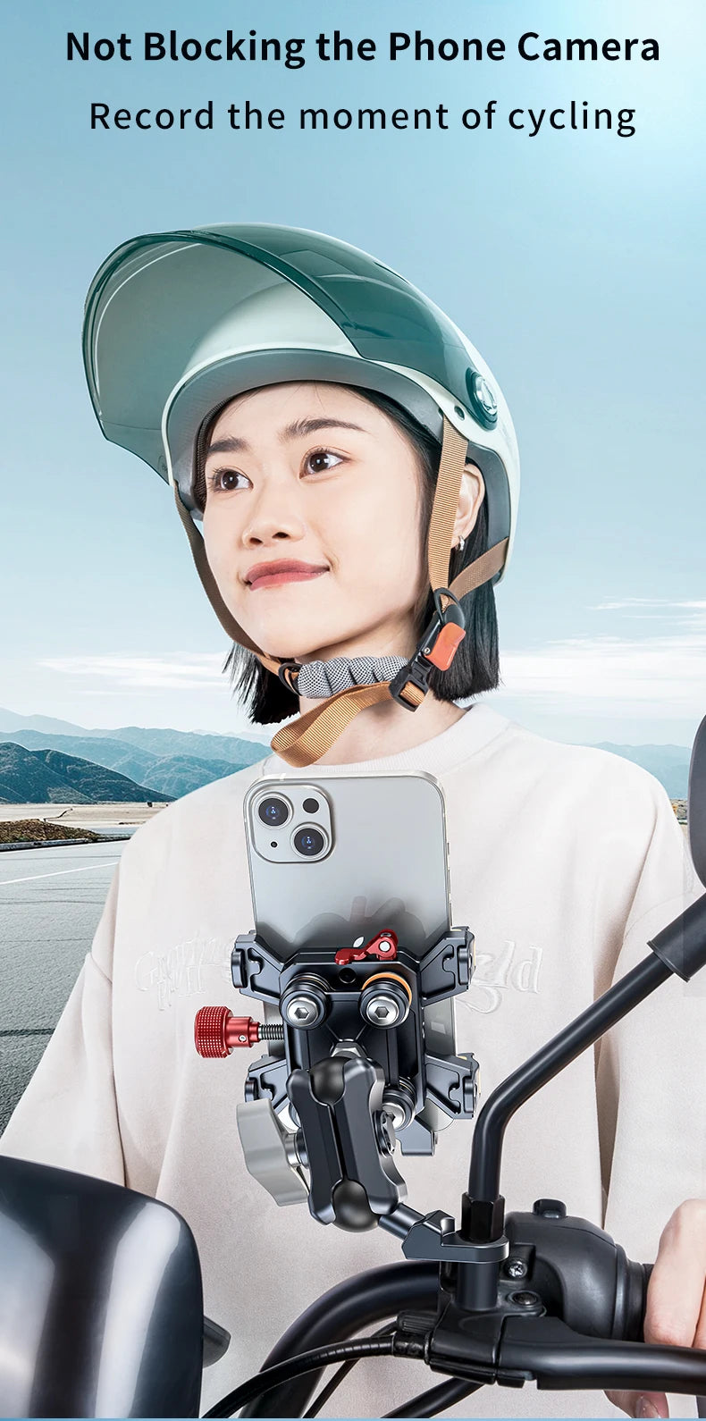 New Universal Motorcycle Phone Holder – High-Quality Alloy Shockproof Navigation Mount