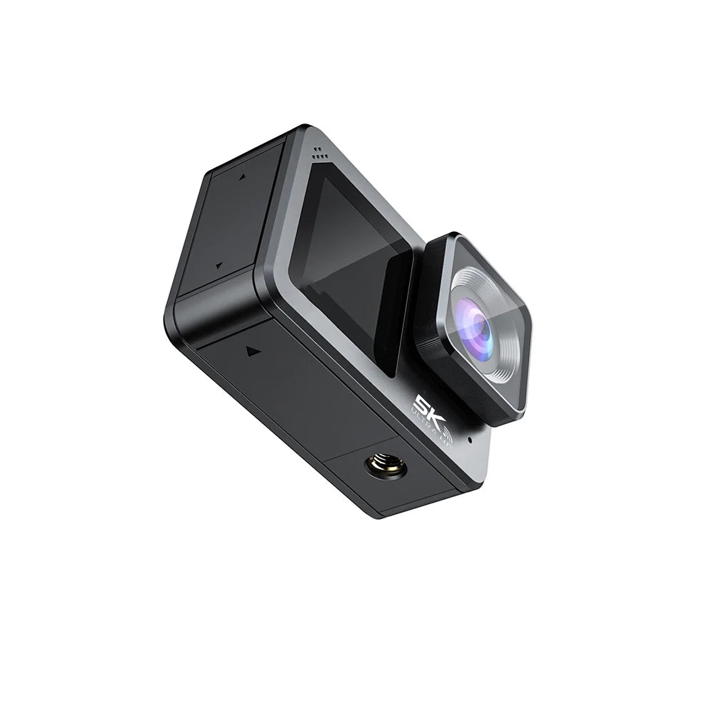 F6W Action Camera — 5K/4K60FPS, 48MP, 2.2" Touch LCD, EIS, Dual Screen, Wi-Fi, 170° Waterproof 30M, 8X Zoom Sports Camera with Wireless Mic