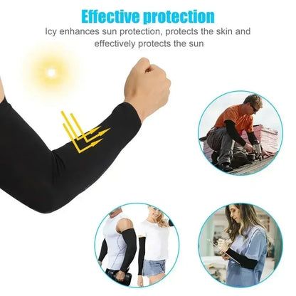 Cooling Arm Sleeves - Ice Silk UV Sun Protection Covers for Cycling, Golf & Outdoor Sports