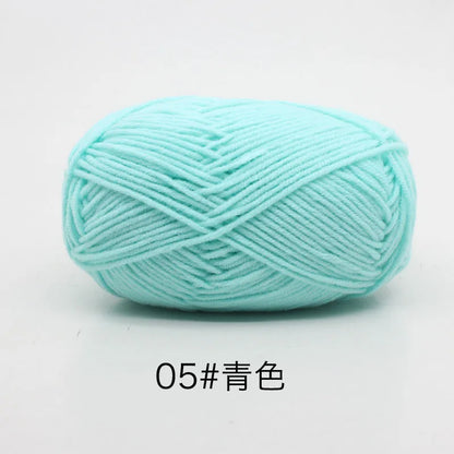 40-50g/Set 4ply Milk Cotton Knitting Yarn – Dyed Lanas for Crochet, Sweaters, Hats & Dolls, Affordable Craft Supplies