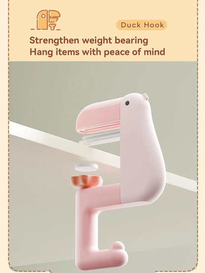 Thinking Duck Portable Hook — Non-Punching Hanging Decor for Table, Wall, Wallet & Handbag, Student & Office Supplies