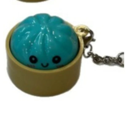 Cute Dumpling LED Keychain – Kawaii Squishy Bao Night Light and Soft Silicone Stress Relief Backpack Charm