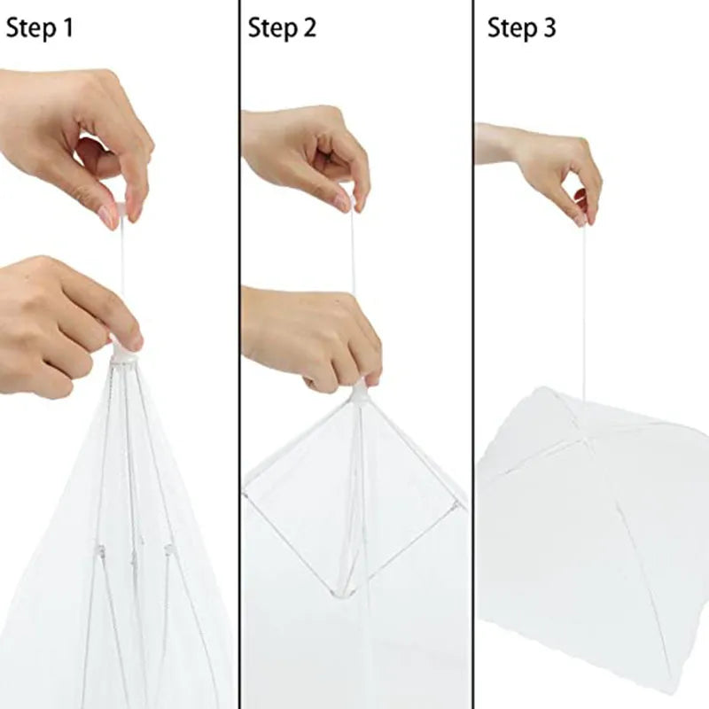 Pop 'n Protect: Foldable Mesh Food Cover for Bug-Free Dining!