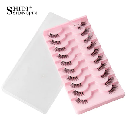 SHIDISHANGPIN 3D Half Cat Eye Lashes – Natural Winged Fox Faux Mink Eyelashes for Makeup