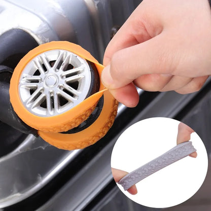 Thicken Texture Silicone Wheels Protector for Luggage: Reduce Noise & Protect Travel Luggage - 1/8Pcs Luggage Accessories