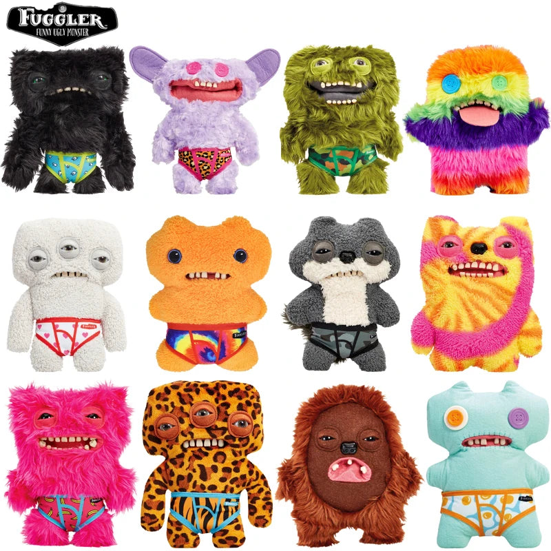 22cm Fuggler Plush Toy – Funny Tooth Monster, Alien & Crazy Rabbit Wide-Eyed Peluche Doll for Kids