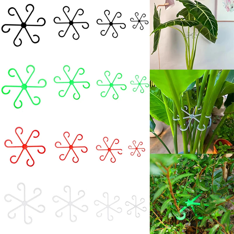Reusable Plant Support Clips - Plastic Garden Stem Fixing Clips for Houseplant Branch Organizer