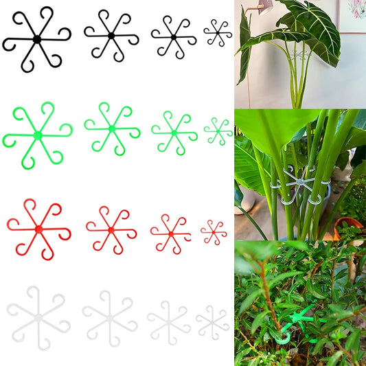 Reusable Plant Support Clips - Plastic Garden Stem Fixing Clips for Houseplant Branch Organizer