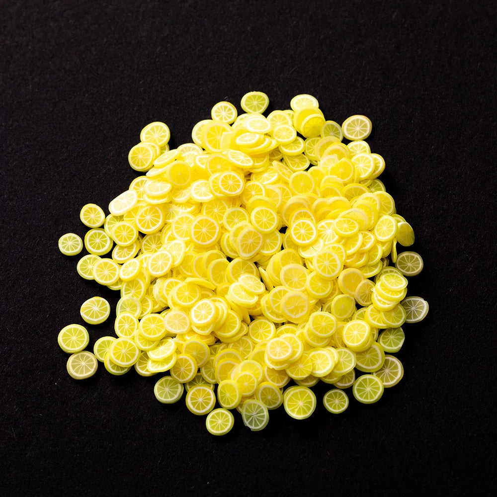 1000PCS Polymer Clay Fruit Slices – Resin DIY Craft Supplies for Jewelry, Epoxy, Silicone Mold & Cellphone Decoration