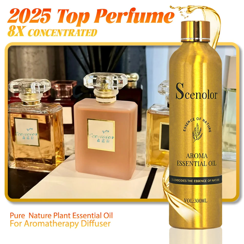 300ml CHXNEL COCQ Aromatherapy Oil Diffuser – Romantic Essential Oil Air Purifier for Home & Car, Perfume Scent Oasis