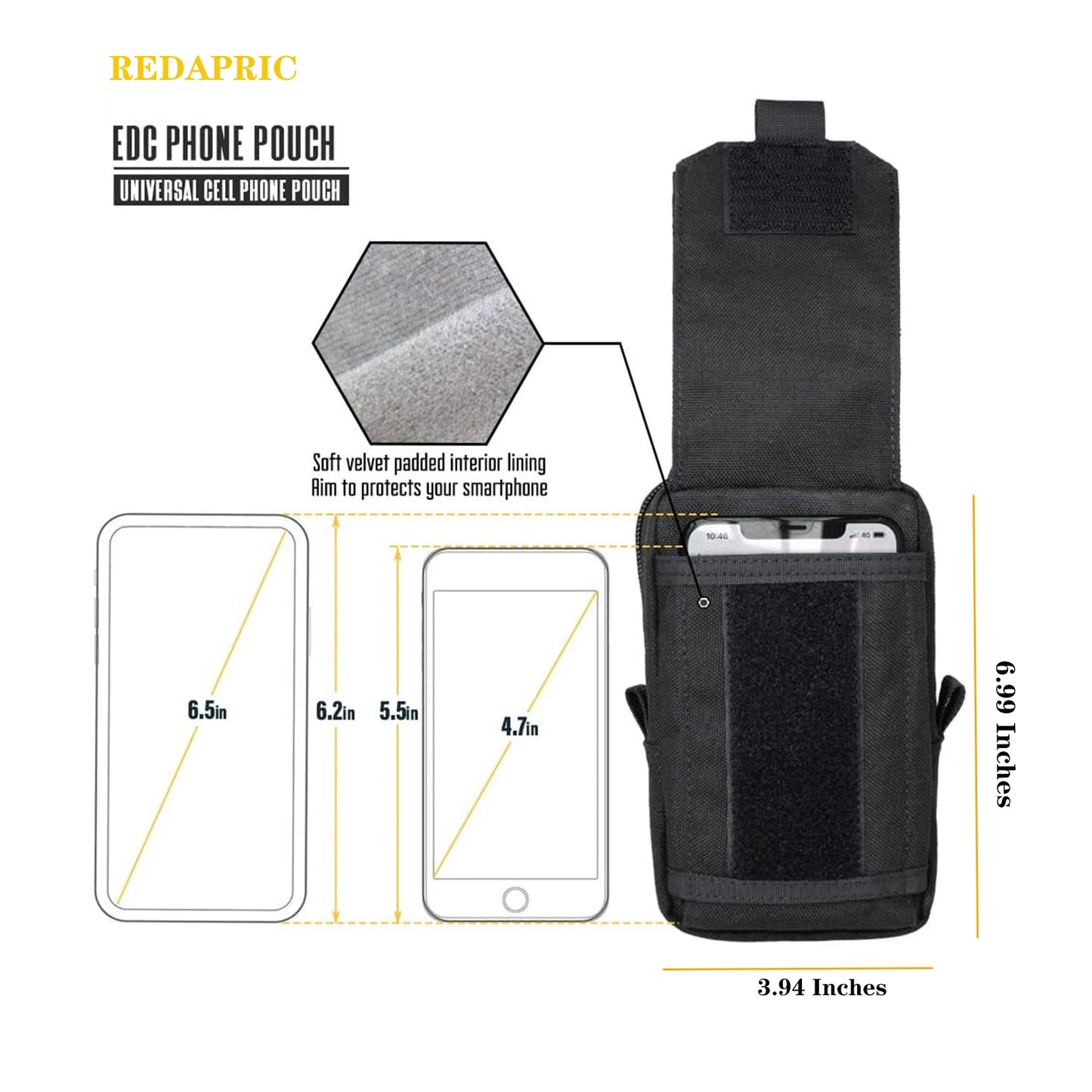 Tactical Molle Waist Bag: Military Outdoor Men's EDC Tool Organizer - Utility Gadget Vest Pack with Mobile Phone Case