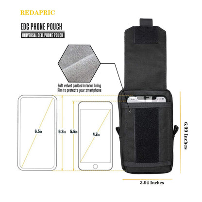 Tactical Molle Waist Bag: Military Outdoor Men's EDC Tool Organizer - Utility Gadget Vest Pack with Mobile Phone Case
