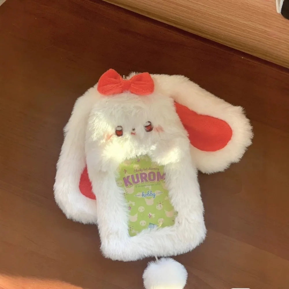 Multifunctional Rabbit & Dog Photocard Case - Cute Photo Card Holder for Idol Photos, Collectibles & Protective Storage