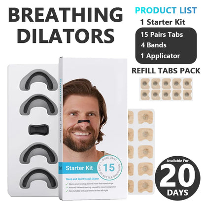 Anti-Snoring Sleep Mouth Tape & Nasal Breathing Dilators Kit – Improve Sleep Quality, Snoring Solution for Men