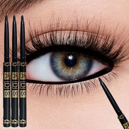 3PCS Waterproof & Sweat-Proof Black Eyeliner Pencils – Long-Lasting, Smudge-Proof with Easy Glide Formula for Bold Eye Makeup