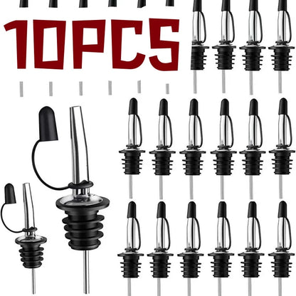 Wine Bottle Stopper & Pourer - Leak-Proof Liquor Dispenser, Sauce Nozzle & Bottle Cap Tool
