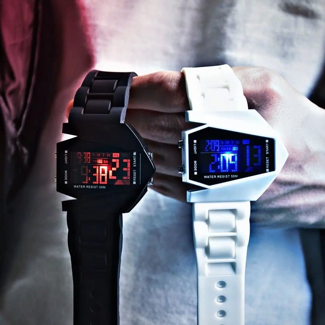 Multi-Function Aircraft Sports Watch - Kids' Electronic Watch for Boys & Girls