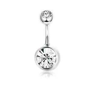 Drperfect 316L Stainless Steel Belly Button Ring – Surgical Steel Navel Piercing Jewelry for Women