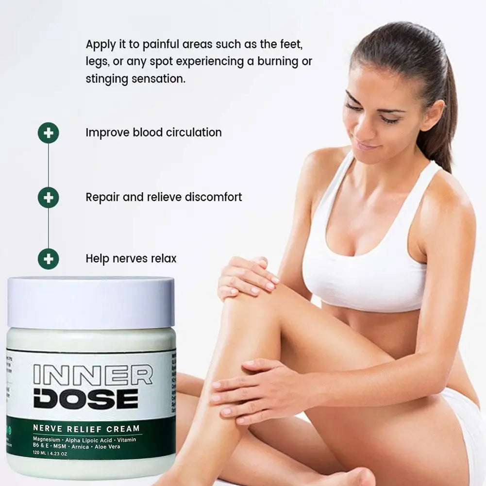 Inner Dose Magnesium & Arnica Body Cream – 120ml Moisturizing Muscle Massage Lotion for Body Comfort and Relaxation