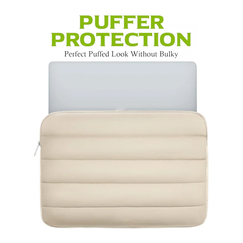 Puffy Laptop Sleeve 13-14 Inch — Protective Laptop Cover for Women, Fits iPad Pro 12.9, MacBook Pro 14, MacBook Air 13, and Tablets