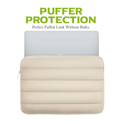 Puffy Laptop Sleeve 13-14 Inch — Protective Laptop Cover for Women, Fits iPad Pro 12.9, MacBook Pro 14, MacBook Air 13, and Tablets