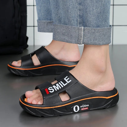 Summer Men’s Massage Slippers – Indoor Outdoor Soft Slides, Beach Sandals & Casual Flip-Flops