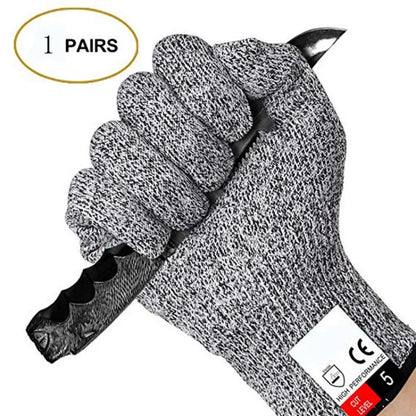 Grade 5 Cut Resistant Gloves – HPPE Safety Gloves for Kitchen, Glass Cutting & Gardening Protection