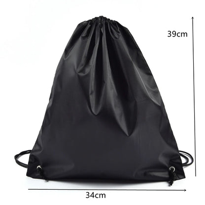 Large Heavy-Duty Polyester Laundry Bag — Drawstring Backpack for School & Camping