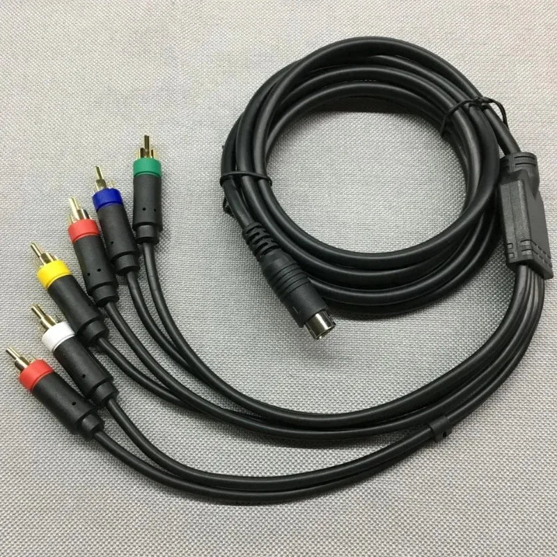 SEGA Saturn RGB/RGBS RCA Composite AV Cable – RGB+Sync Video Cord for PVM, BVM, NEC XM & UpScaler BNC Retro Gaming Display