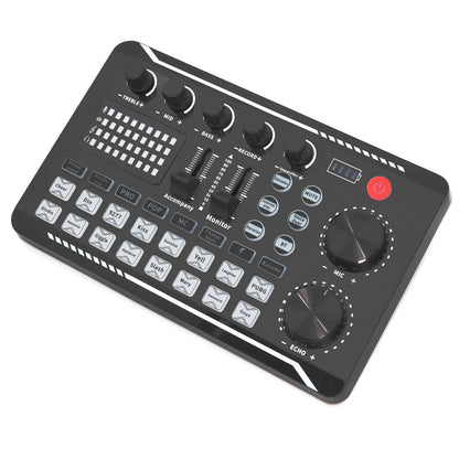 Live Sound Card Audio Interface with DJ Mixer Effects & Voice Changer – Bluetooth Mixer for Live Streaming & Singing