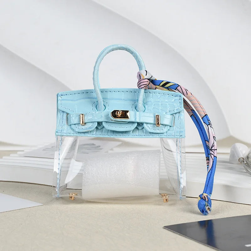 Mini Bag Keychain Pendant — Small Earphone Case & Accessory for H Family, Decorative Gift