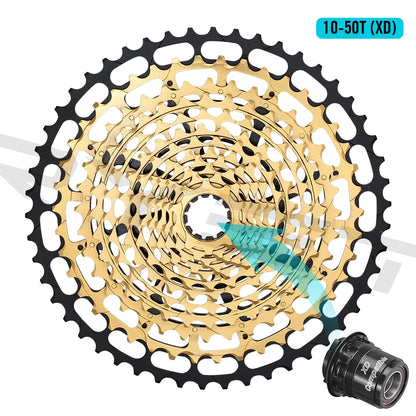 SPEDAO 12-Speed 10-50T Bicycle Cassette – 12V MTB Freewheel Sprocket for SX NX GX, XD & HG Compatible