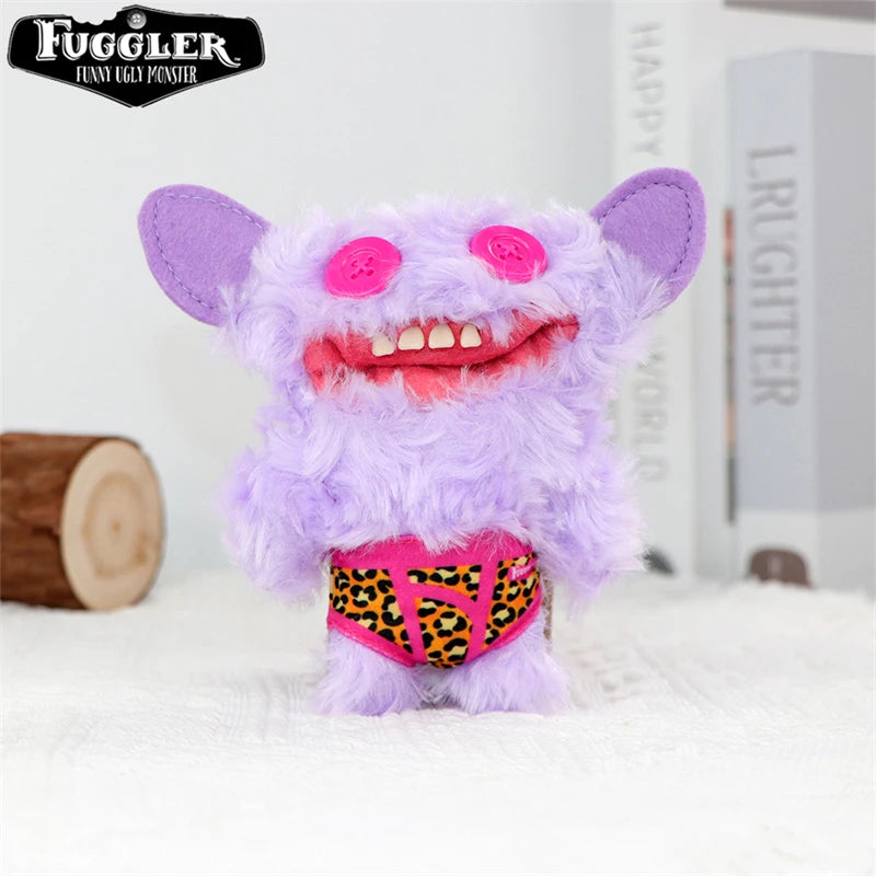 12cm FUGGLER Plush Keychain – Funny Ugly Teeth Monster & Wide-Eyed Rabbit Pendant Toy Gift