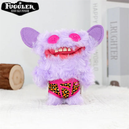 12cm FUGGLER Plush Keychain – Funny Ugly Teeth Monster & Wide-Eyed Rabbit Pendant Toy Gift