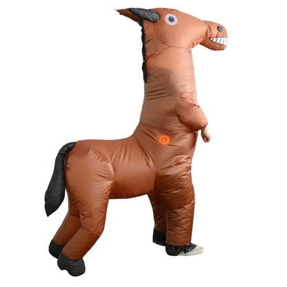 Adult Inflatable Horse Costume – Halloween, Carnival Party Mascot Dress-Up Outfit