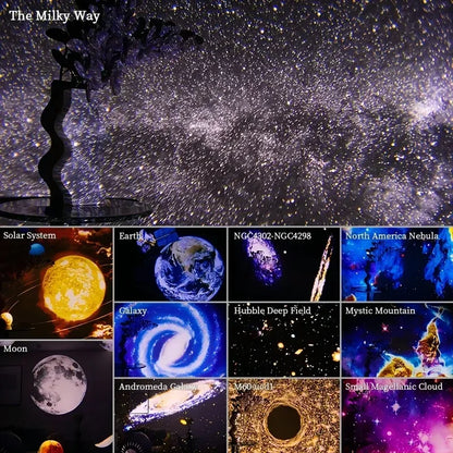 New 13-in-1 Star Projector Galaxy Light – 360° Rotating Planetarium Aurora Night Lamp for Bedroom, Starry Sky LED Decor Gift for Kids & Adults