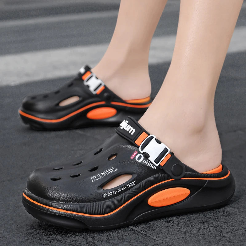 Classic Summer Men’s Clogs – Breathable EVA Garden Shoes, Outdoor Beach Slides & Home Sandals