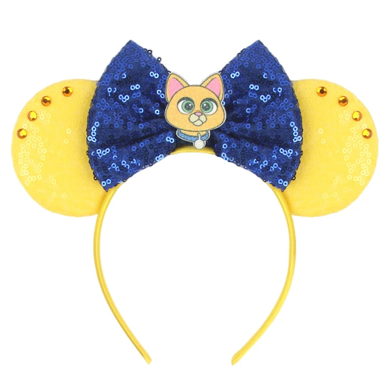 Disney Cartoon Mouse Ears Headband - Sequin Bow Hair Accessory for Girls, Birthday Parties & Cosplay