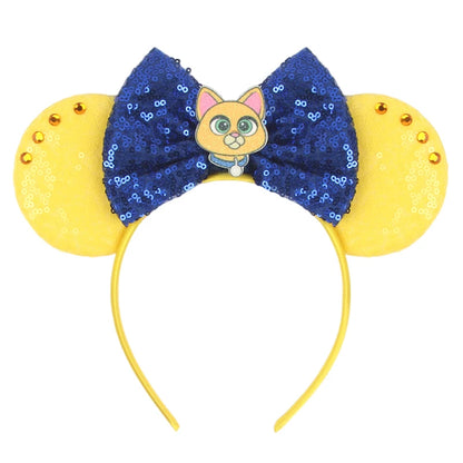 Disney Cartoon Mouse Ears Headband - Sequin Bow Hair Accessory for Girls, Birthday Parties & Cosplay