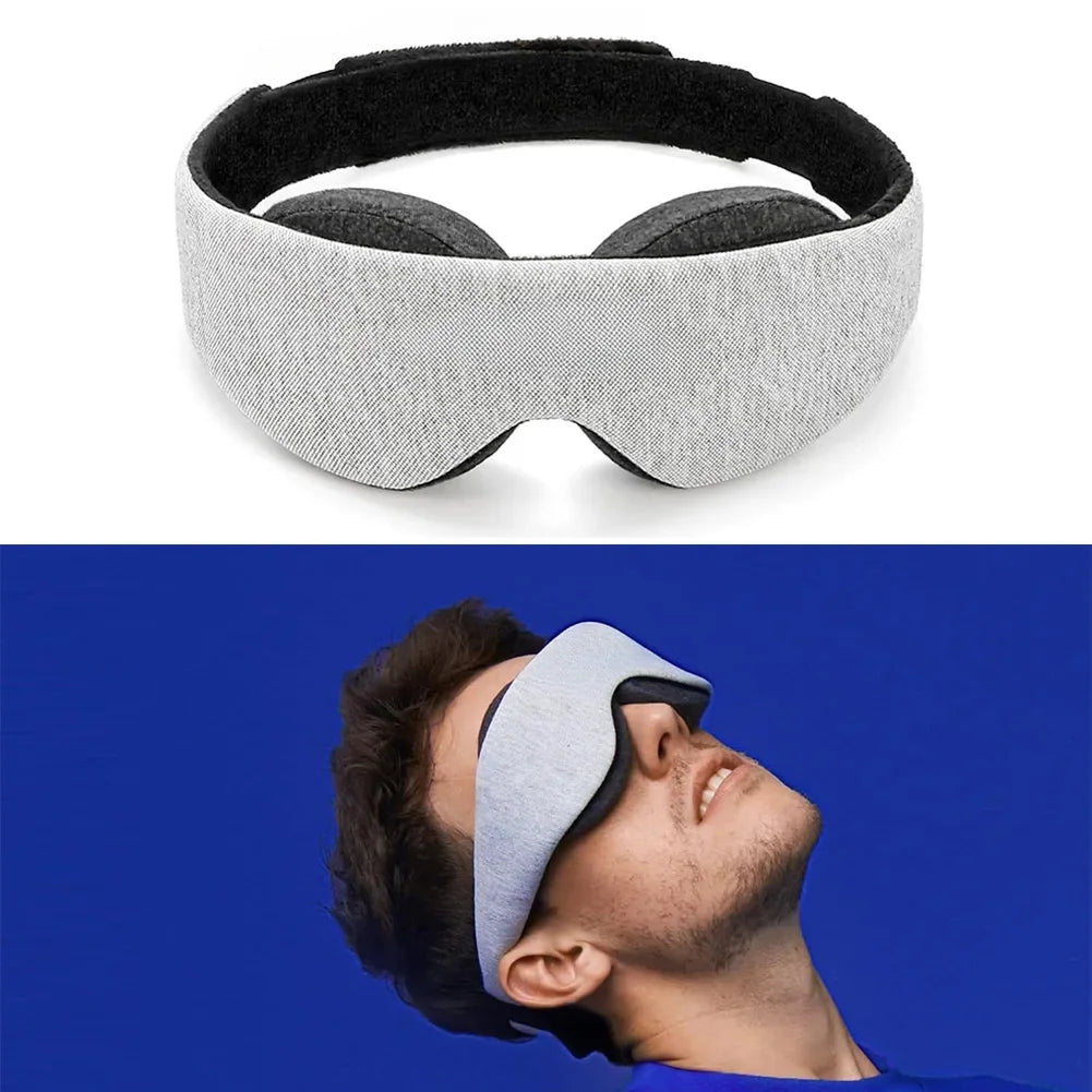Black 3D Sleep Mask – Memory Foam Eye Shade, Breathable Patch & Relaxing Sleep Aid for Women & Men