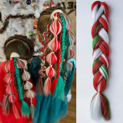 Purple, Pink & White Ombre Straight Braids – Hair Tinsel Festival Rave Extensions for Girls, Crazy Hair Day Braids