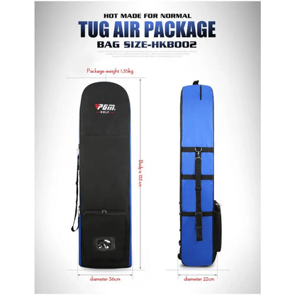 PGM Golf Aviation Bag – Large Capacity Foldable Golf Bag with Silent Wheels for Airplane Travel, HKB002