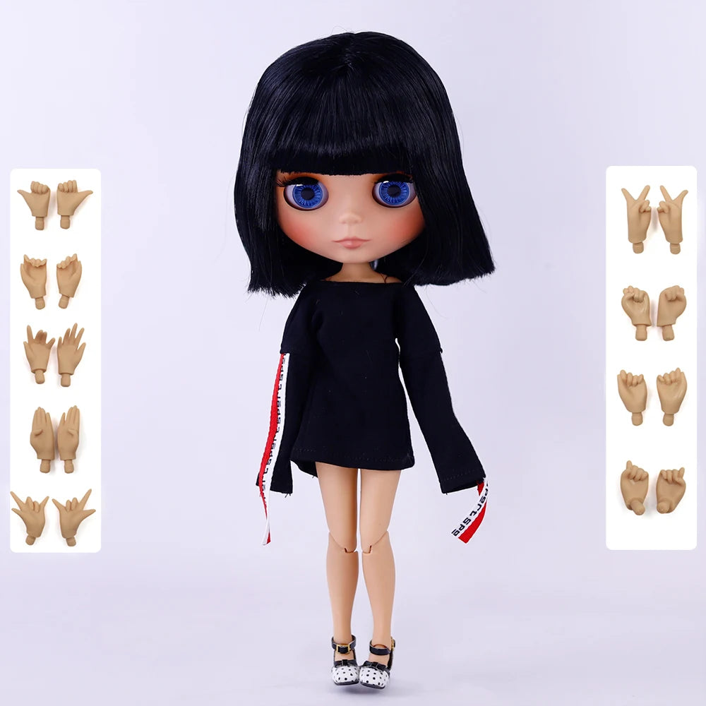 ICY DBS Blyth 1/6 Joint Doll – 30cm Tan Skin Matte Face BJD Girl Doll Toy Gift