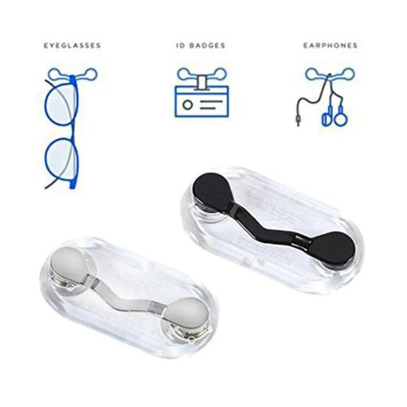Magnetic Sunglasses Holder Clip - Multi-Purpose Glasses, Badge, Headset and Brooch Hanging Hook