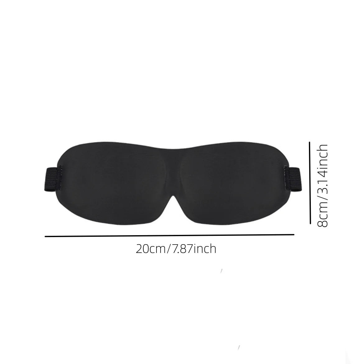 3D Contoured Sleep Mask — 100% Light-Blocking, Ultra-Soft Breathable Eye Cover for Travel, Yoga & Rest