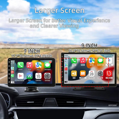 9-Inch Car Radio Multimedia Player — IPS Touch Screen with CarPlay, Android Auto, Bluetooth, AUX & MirrorLink Universal